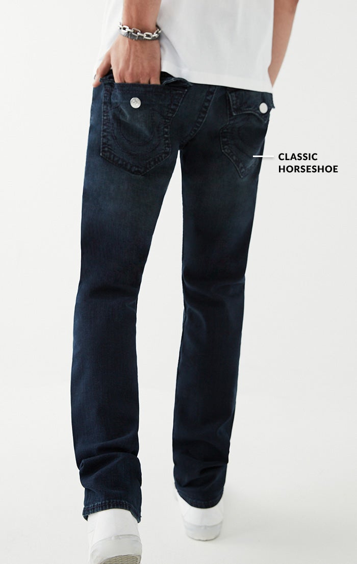 Mens Straight Back Waist Down