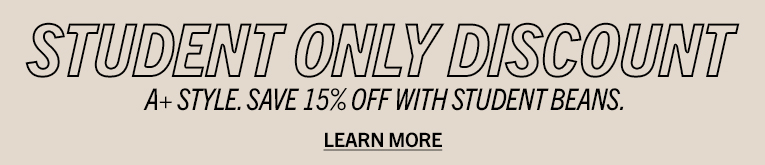 Student Only Discount. A+ Style. Save 15% Off With Student Beans.