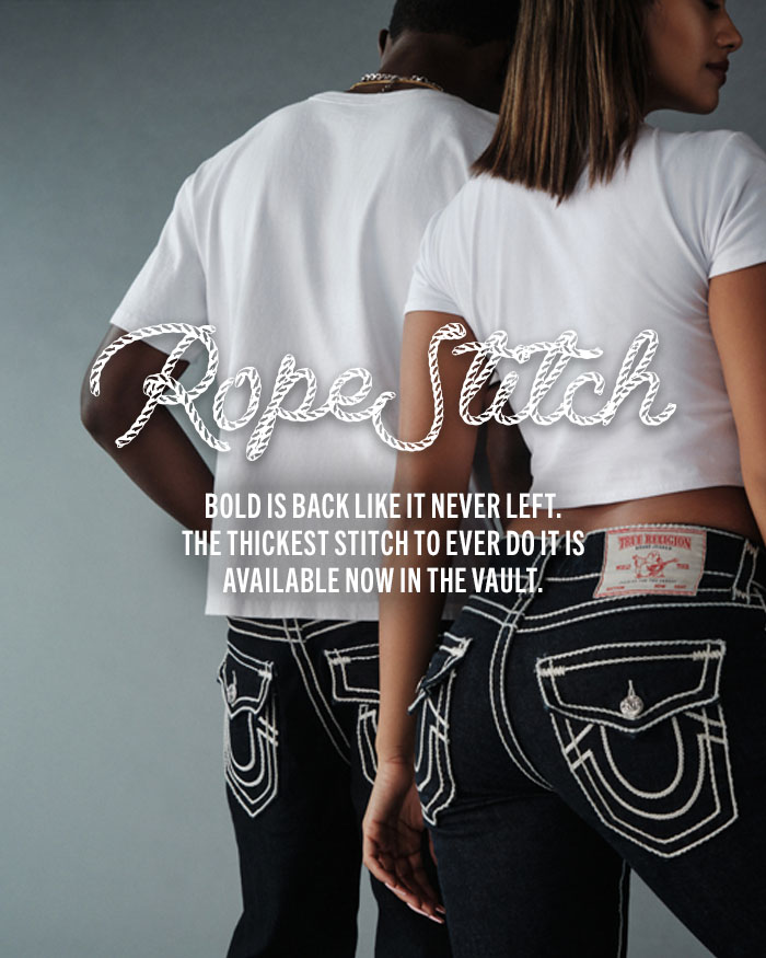 Rope Stitch. Bold is back like it never left.