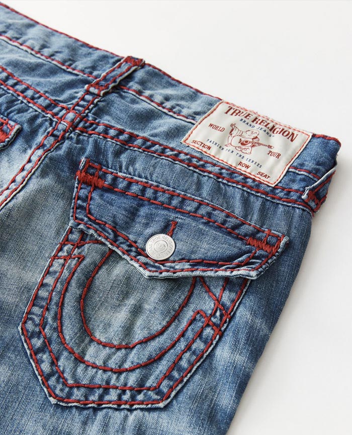 True religion hotsell with red stitching