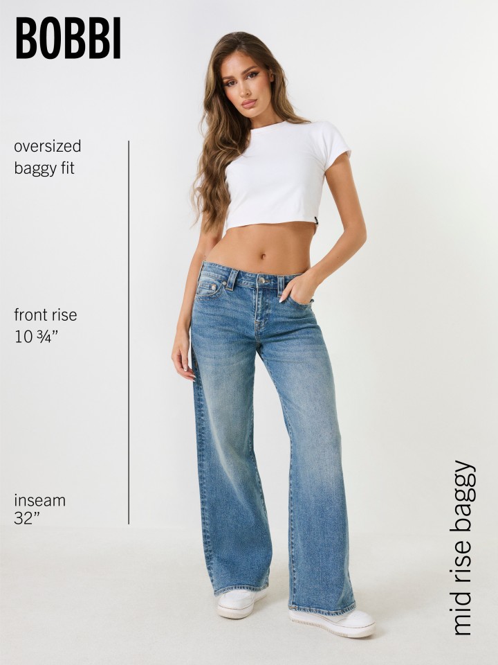 Buy MID-RISE BAGGY MULTI-POCKET WIDE LEG JEANS for Women Online in India