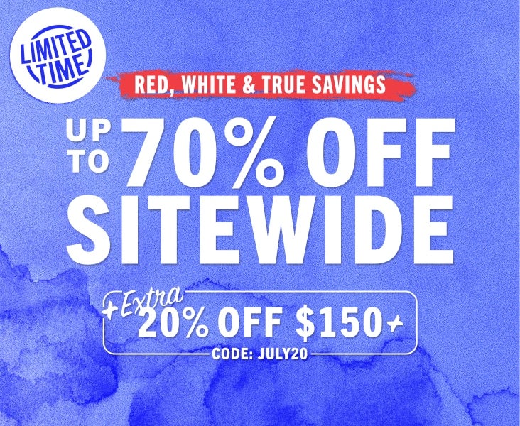 SHOP UP TO 70% OFF SITEWIDE NO CODE REQUIRED