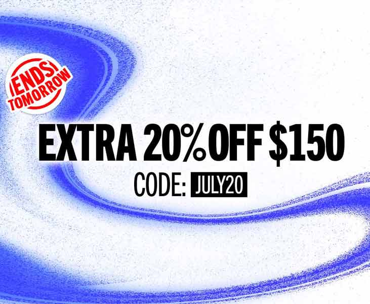 20% OFF $150