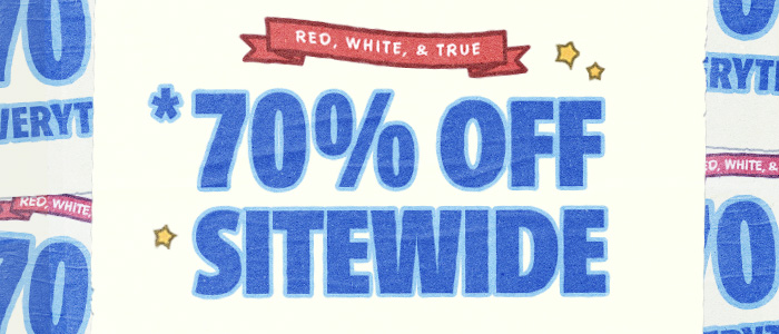 70% Off Sitewide.