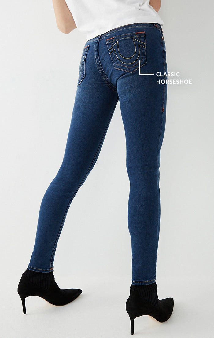 Womens Super Skinny Back Waist Down