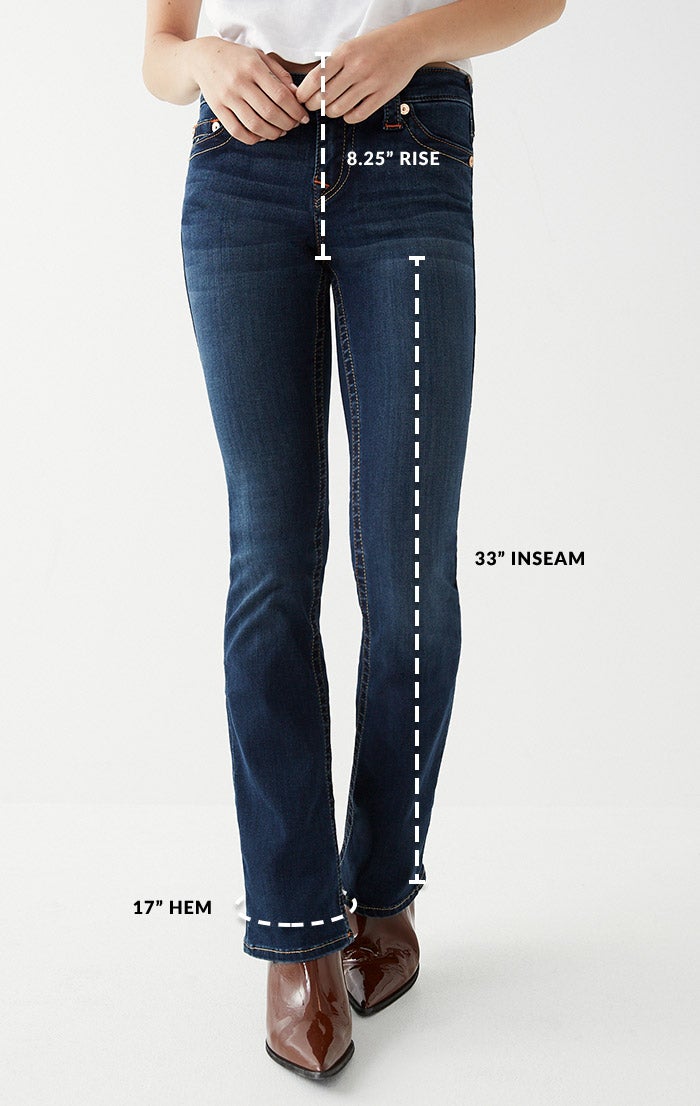 Womens Bootcut Front Waist Down