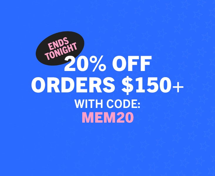 20% OFF $150