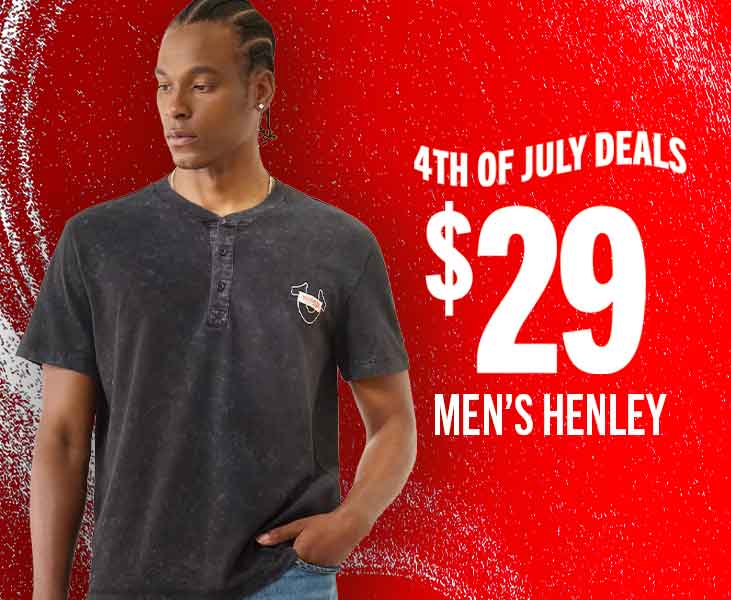 MEN'S $29 HENLEYS