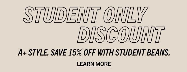 Student Only Discount. A+ Style. Save 15% Off With Student Beans.