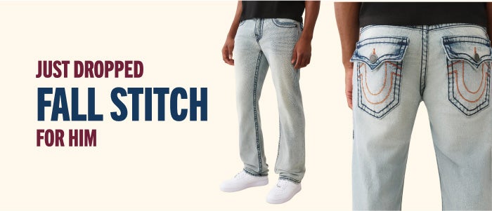 【白黒ステッチ】True Religion ホワイトデニム TRUE RELIGION トゥルーレリジョン BILLY SUPER T ビリー