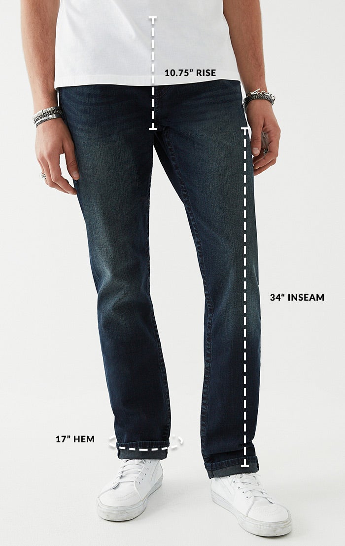Mens Straight Front Waist Down